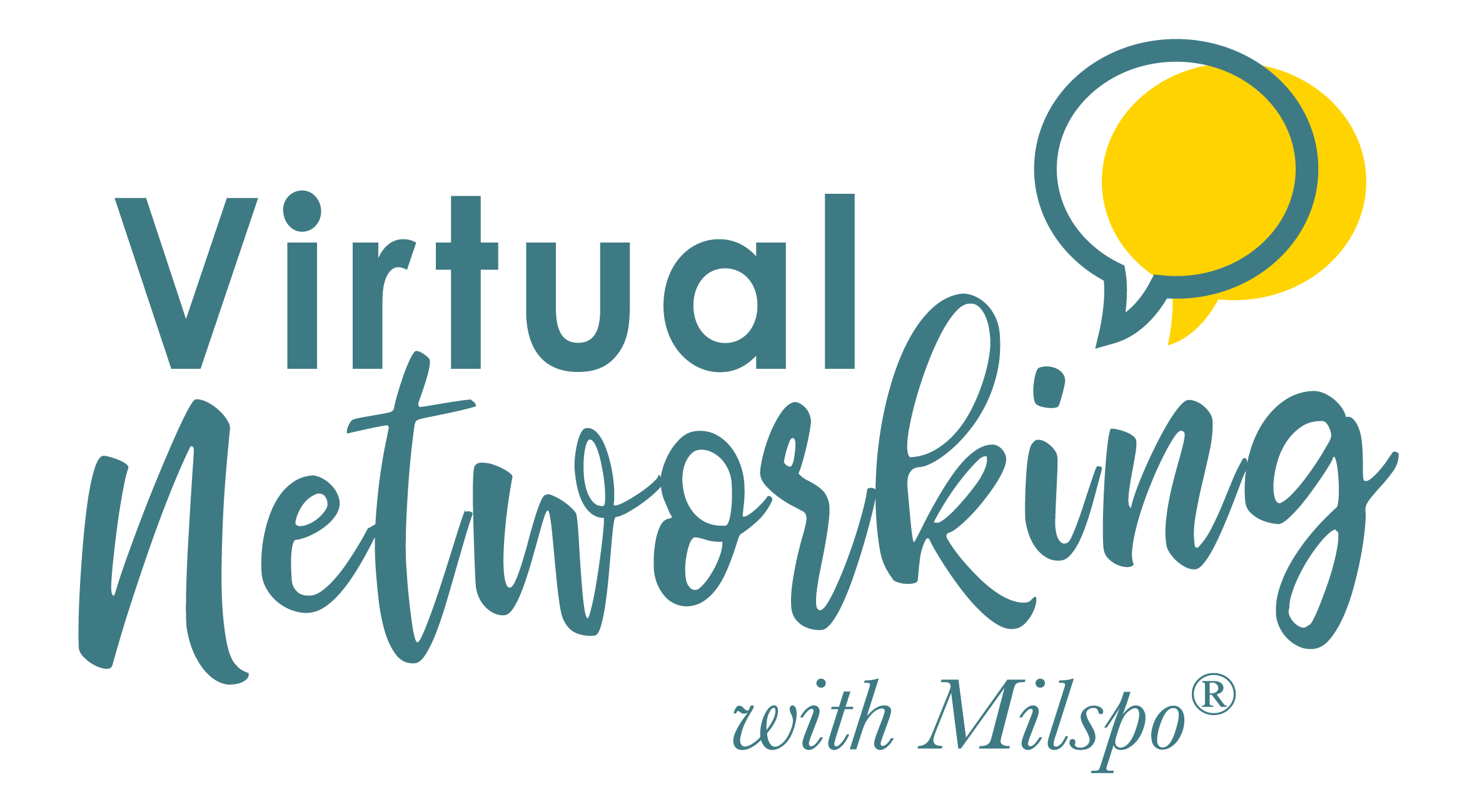 Virtual Networking Logo Virtual Networking Logo with a speech bubble